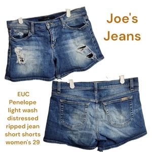 Joe's Jeans Women's Penelope OPZP4750 distressed Light Wash jean short shorts 29